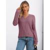 imageAUTOMET Womens V Neck Long Sleeve Shirt Fall Fashion Tops Tunic Dressy Casual Sweater Clothes Cute Trendy Work Outfits 2025Burgundy