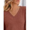 imageAUTOMET Womens V Neck Long Sleeve Shirt Fall Fashion Tops Tunic Dressy Casual Sweater Clothes Cute Trendy Work Outfits 2025Caramel