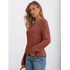 imageAUTOMET Womens V Neck Long Sleeve Shirt Fall Fashion Tops Tunic Dressy Casual Sweater Clothes Cute Trendy Work Outfits 2025Caramel