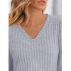 imageAUTOMET Womens V Neck Long Sleeve Shirt Fall Fashion Tops Tunic Dressy Casual Sweater Clothes Cute Trendy Work Outfits 2025Grey