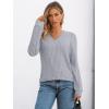 imageAUTOMET Womens V Neck Long Sleeve Shirt Fall Fashion Tops Tunic Dressy Casual Sweater Clothes Cute Trendy Work Outfits 2025Grey