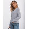 imageAUTOMET Womens V Neck Long Sleeve Shirt Fall Fashion Tops Tunic Dressy Casual Sweater Clothes Cute Trendy Work Outfits 2025Grey