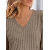 imageAUTOMET Womens V Neck Long Sleeve Shirt Fall Fashion Tops Tunic Dressy Casual Sweater Clothes Cute Trendy Work Outfits 2025Khaki