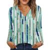 imageAUTOMET Long Sleeve Shirts for Women Tops V Neck Casual Top Comfortable Shirt Soft Basic Tees Women BlousesBluestriped