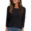 imageAUTOMET Womens Long Sleeve Shirts Fall Fashion Tops 2025 Crewneck Dressy Sweaters Tunic Winter Clothes Casual OutfitsBlack