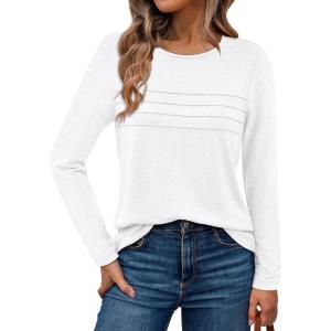 imageAUTOMET Long Sleeve Shirts for Women Pleated Dressy Casual Business Blouses Trendy Fashion Tunic Basic Tops