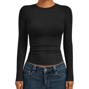 imageAUTOMET Womens Long Sleeve TShirts Trendy Basic Fitted Compression Going Out Crop Tops Fall Fashion Y2K Clothes 2025 OutfitsBlack