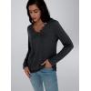 imageAUTOMET Long Sleeve Shirts for Women 2025 Fall Fashion Lace V Neck Loose Fit Casual Tops Trendy T Shirts Outfits ClothesBlack