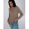 imageAUTOMET Long Sleeve Shirts for Women 2025 Fall Fashion Lace V Neck Loose Fit Casual Tops Trendy T Shirts Outfits ClothesKhaki