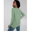 imageAUTOMET Long Sleeve Shirts for Women 2025 Fall Fashion Lace V Neck Loose Fit Casual Tops Trendy T Shirts Outfits ClothesLight Green