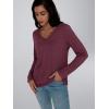 imageAUTOMET Long Sleeve Shirts for Women 2025 Fall Fashion Lace V Neck Loose Fit Casual Tops Trendy T Shirts Outfits ClothesWine Red