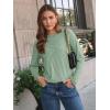 imageAUTOMET Long Sleeve Shirts for Women Basic Business Casual Tops Work Clothes 2025 Fall Fashion OutfitsLight Green