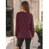 imageAUTOMET Long Sleeve Shirts for Women Basic Business Casual Tops Work Clothes 2025 Fall Fashion OutfitsWine Red
