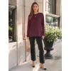 imageAUTOMET Long Sleeve Shirts for Women Basic Business Casual Tops Work Clothes 2025 Fall Fashion OutfitsWine Red