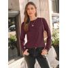 imageAUTOMET Long Sleeve Shirts for Women Basic Business Casual Tops Work Clothes 2025 Fall Fashion OutfitsWine Red