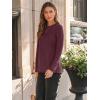 imageAUTOMET Long Sleeve Shirts for Women Basic Business Casual Tops Work Clothes 2025 Fall Fashion OutfitsWine Red