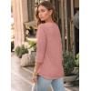 imageAUTOMET Womens 34 Length Sleeve Tops 2025 Summer V Neck Tee Shirts Dressy Casual Work Tunic Blouses Spring ClothesPink