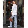 imageAUTOMET Womens 34 Length Sleeve Tops 2025 Summer V Neck Tee Shirts Dressy Casual Work Tunic Blouses Spring ClothesWhite
