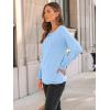 imageAUTOMET Womens Fall Fashion Long Sleeve Shirts Dressy Casual Pleated Basic Trendy Tops Winter Clothes 2025Light Blue