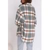 imageAUTOMET Womens Fall Outfits Fashion Clothes Shackets Flannel Plaid Button Down Long Sleeve Shirts JacketsGreybrown