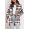 imageAUTOMET Womens Fall Outfits Fashion Clothes Shackets Flannel Plaid Button Down Long Sleeve Shirts JacketsGreybrown
