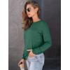 imageAUTOMET Womens Long Sleeve Shirts 2025 Fall Loose Fit Tops Solid Color Oversized Basic Tees Business Casual OutfitsDark Green