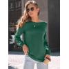 imageAUTOMET Womens Long Sleeve Shirts 2025 Fall Loose Fit Tops Solid Color Oversized Basic Tees Business Casual OutfitsDark Green