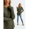 imageAUTOMET Womens Long Sleeve Shirts Crew Neck Casual Tshirts Fall Fashion Tops Loose Fit Lightweight Y2k Outfits ClothesArmygreen