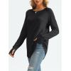 imageAUTOMET Womens Long Sleeve Shirts Crew Neck Casual Tshirts Fall Fashion Tops Loose Fit Lightweight Y2k Outfits ClothesBlack