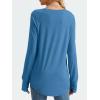 imageAUTOMET Womens Long Sleeve Shirts Crew Neck Casual Tshirts Fall Fashion Tops Loose Fit Lightweight Y2k Outfits ClothesBlue