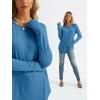 imageAUTOMET Womens Long Sleeve Shirts Crew Neck Casual Tshirts Fall Fashion Tops Loose Fit Lightweight Y2k Outfits ClothesBlue