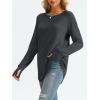 imageAUTOMET Womens Long Sleeve Shirts Crew Neck Casual Tshirts Fall Fashion Tops Loose Fit Lightweight Y2k Outfits ClothesDarkgrey