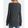 imageAUTOMET Womens Long Sleeve Shirts Crew Neck Casual Tshirts Fall Fashion Tops Loose Fit Lightweight Y2k Outfits ClothesDarkgrey