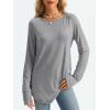 imageAUTOMET Womens Long Sleeve Shirts Crew Neck Casual Tshirts Fall Fashion Tops Loose Fit Lightweight Y2k Outfits ClothesGrey
