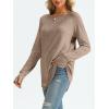 imageAUTOMET Womens Long Sleeve Shirts Crew Neck Casual Tshirts Fall Fashion Tops Loose Fit Lightweight Y2k Outfits ClothesKhaki
