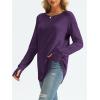 imageAUTOMET Womens Long Sleeve Shirts Crew Neck Casual Tshirts Fall Fashion Tops Loose Fit Lightweight Y2k Outfits ClothesPurple
