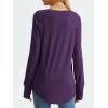 imageAUTOMET Womens Long Sleeve Shirts Crew Neck Casual Tshirts Fall Fashion Tops Loose Fit Lightweight Y2k Outfits ClothesPurple
