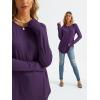 imageAUTOMET Womens Long Sleeve Shirts Crew Neck Casual Tshirts Fall Fashion Tops Loose Fit Lightweight Y2k Outfits ClothesPurple