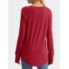 imageAUTOMET Womens Long Sleeve Shirts Crew Neck Casual Tshirts Fall Fashion Tops Loose Fit Lightweight Y2k Outfits ClothesRed