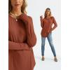 imageAUTOMET Womens Long Sleeve Shirts Crew Neck Casual Tshirts Fall Fashion Tops Loose Fit Lightweight Y2k Outfits ClothesRust