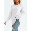 imageAUTOMET Womens Long Sleeve Shirts Crew Neck Casual Tshirts Fall Fashion Tops Loose Fit Lightweight Y2k Outfits ClothesWhite