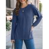 imageAUTOMET Womens Long Sleeve Shirts Loose Fitted Crewneck Basic Tops Casual Outfits Fall Clothes 2025Navy