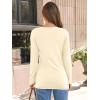 imageAUTOMET Womens Long Sleeve Shirts V Neck Casual Tops Loose Dressy Basic Fall Fashion Trendy Outfits Winter ClothesCream