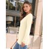 imageAUTOMET Womens Long Sleeve Shirts V Neck Casual Tops Loose Dressy Basic Fall Fashion Trendy Outfits Winter ClothesCream