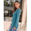 imageAUTOMET Womens Long Sleeve Shirts V Neck Casual Tops Loose Dressy Basic Fall Fashion Trendy Outfits Winter ClothesCyan