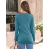 imageAUTOMET Womens Long Sleeve Shirts V Neck Casual Tops Loose Dressy Basic Fall Fashion Trendy Outfits Winter ClothesCyan
