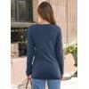 imageAUTOMET Womens Long Sleeve Shirts V Neck Casual Tops Loose Dressy Basic Fall Fashion Trendy Outfits Winter ClothesDarkblue