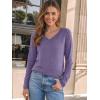imageAUTOMET Womens Long Sleeve Shirts V Neck Casual Tops Loose Dressy Basic Fall Fashion Trendy Outfits Winter ClothesLavender