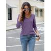 imageAUTOMET Womens Long Sleeve Shirts V Neck Casual Tops Loose Dressy Basic Fall Fashion Trendy Outfits Winter ClothesLavender