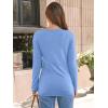 imageAUTOMET Womens Long Sleeve Shirts V Neck Casual Tops Loose Dressy Basic Fall Fashion Trendy Outfits Winter ClothesLight Blue